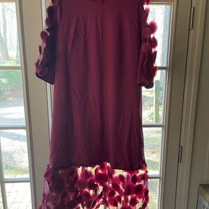 SHEIN Curve Burgundy Dress